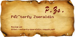 Péterfy Zseraldin névjegykártya